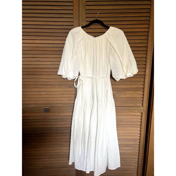 M.M.LaFleur Medina Dress in Cream Size XS/S Boho Bridal Wear to Work Flowy - Picture 4 of 6